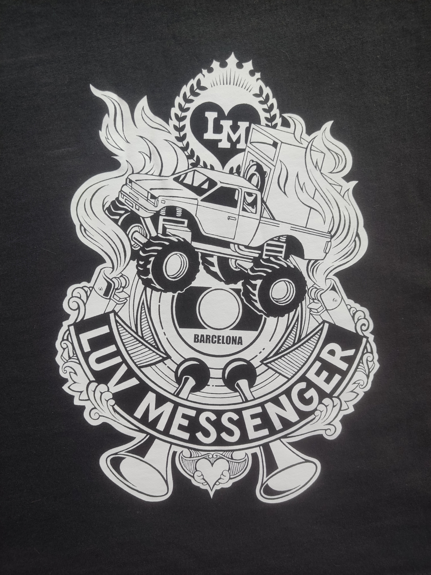 Camiseta Luv Messenger sound blanca