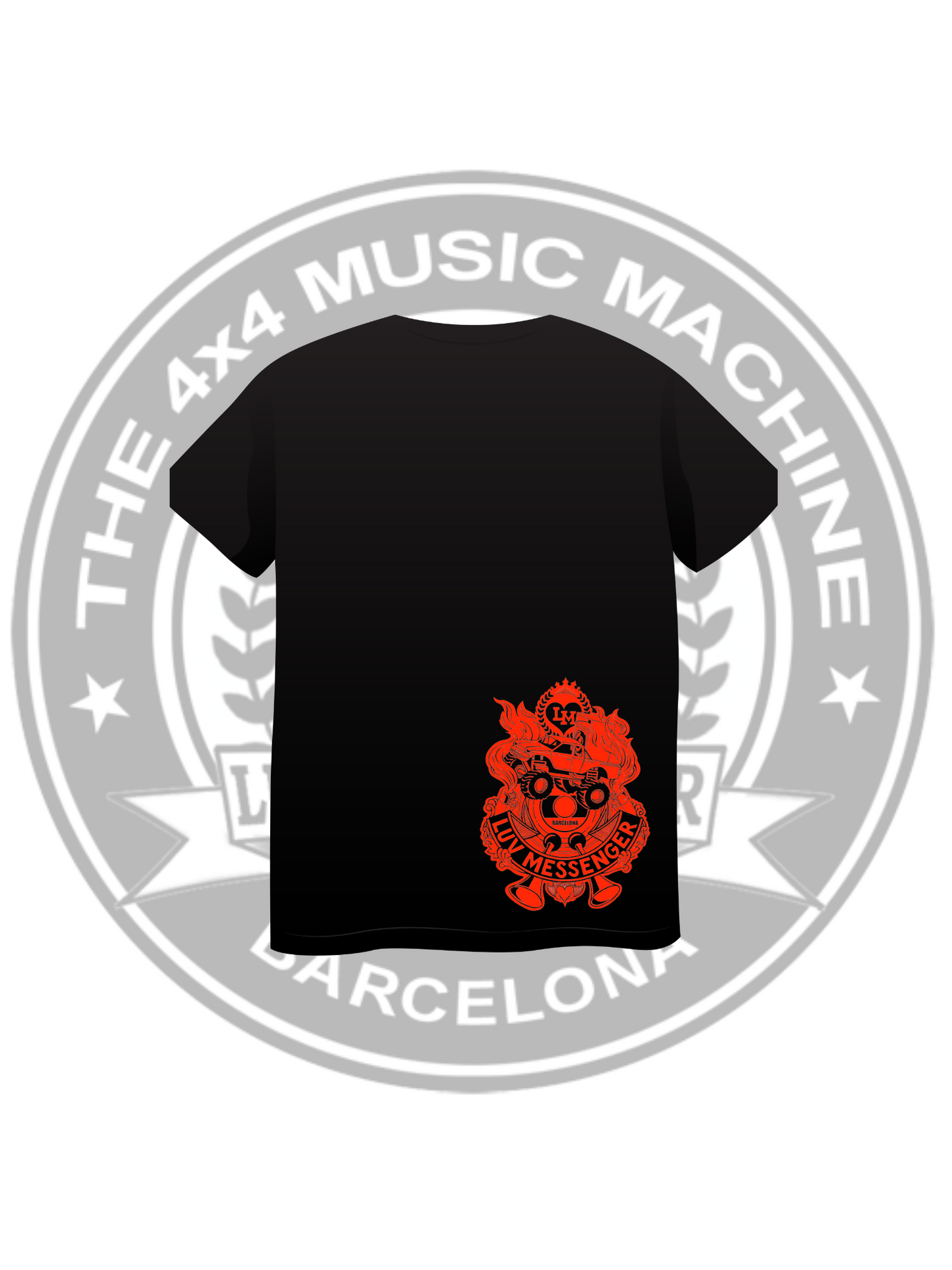 Camiseta Luv Messenger sound roja